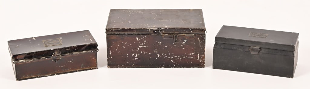 Collection of (3) Militaria Regalia Tins (1 of 9)