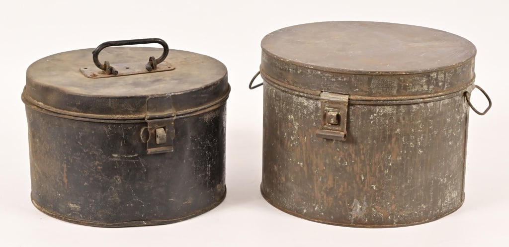 (2) Military Regalia Hat Tin Boxes (1 of 6)