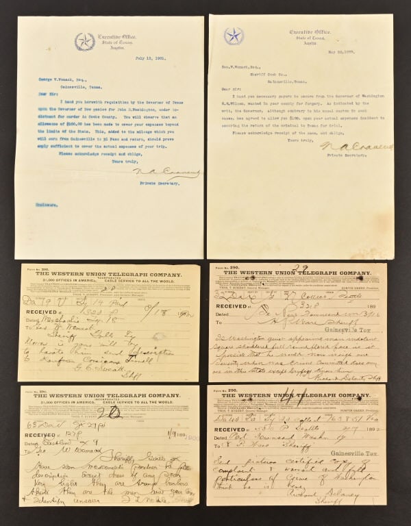 1890-1900's Texas Lawman Warrant Documents (1 of 8)