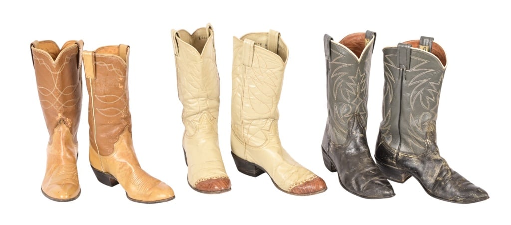 3 Pair Vintage Women's Leather Cowboy Boots (1 of 10)