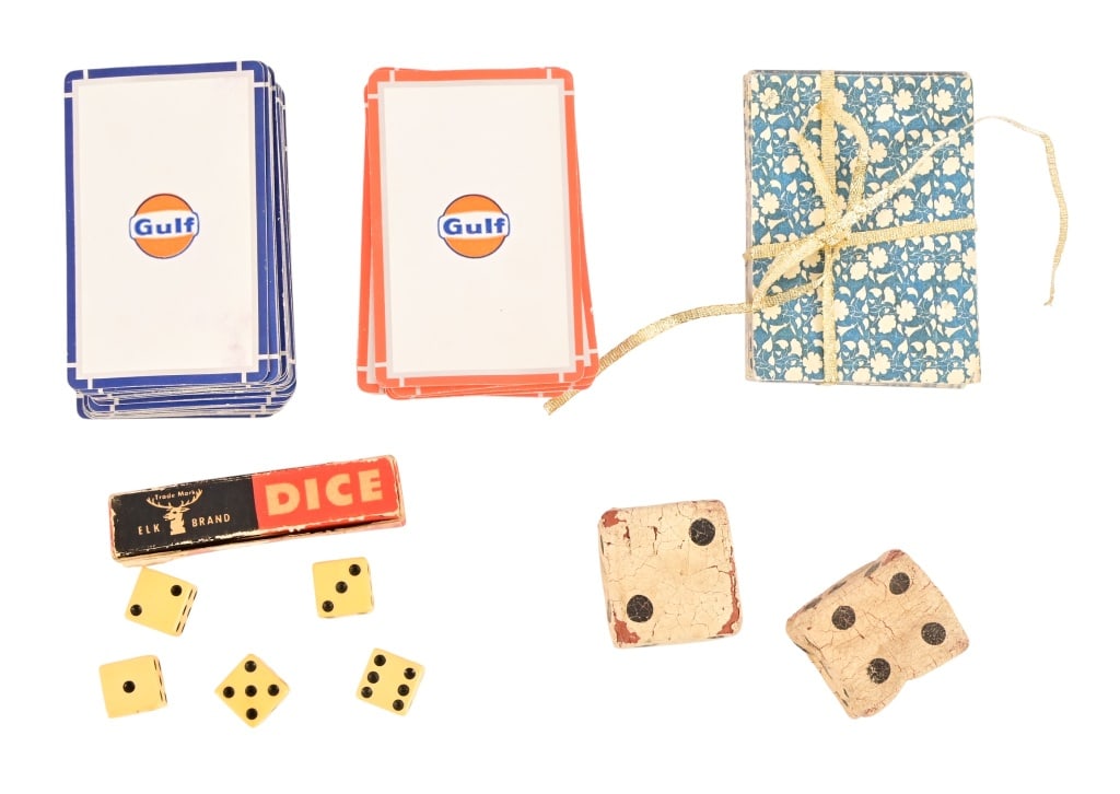 Collection of Vintage Dice & Poker Cards (1 of 7)