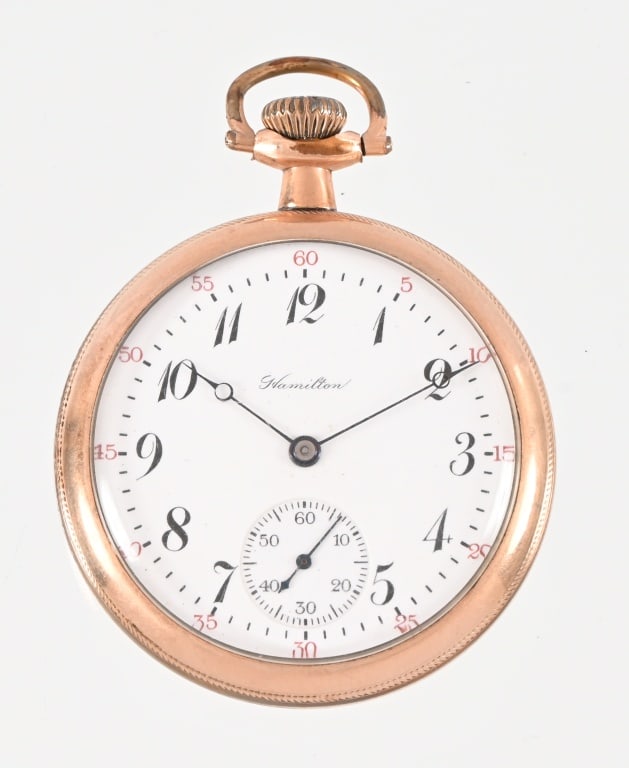 Hamilton Gold-Filled Pocket Watch: Hamilton Watch Co. Grade 974, Model 2, 17-jewel pocket watch circa 1919. Movement serial 1328871. B&B Royal 20-year gold-filled case.