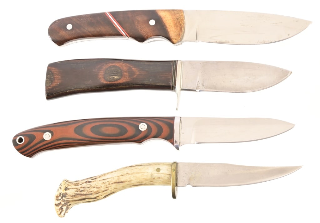 (4) Custom Made Hunting Knives (1 of 7)