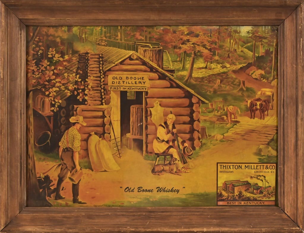 Old Boone Whiskey Pre-Prohibition Lithograph c1904 (1 of 11)