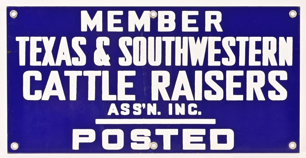 Texas Cattle Raisers Porcelain Sign (1 of 4)