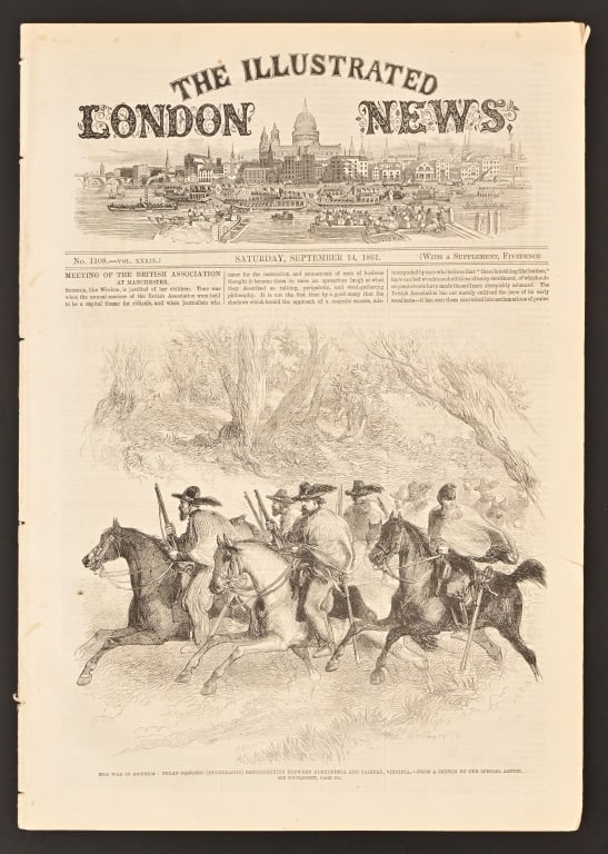 1861 Texas Rangers, London News Engraving Print (1 of 18)