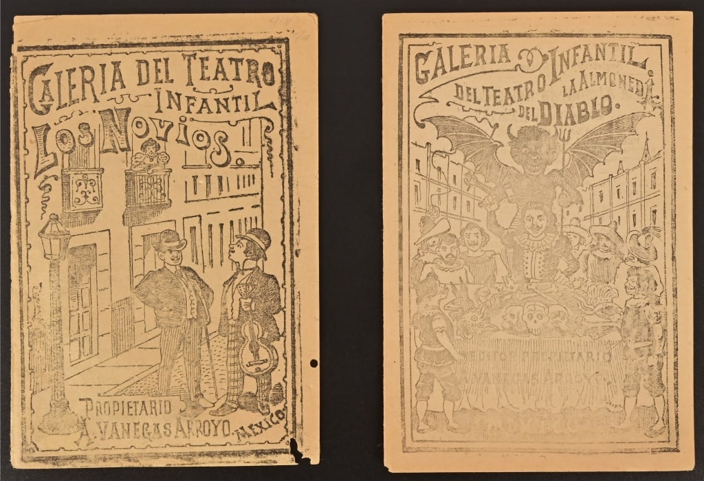 (2) A. Vanegas Arroyo, Jose Guadalupe Posada Print: Rare Early Jose Guadalupe Posada, A. Vanegas Arroyo Print. From the Applewhite-Clark Collection.