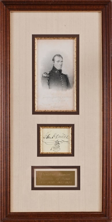 Early General Sam Houston Engraving Framed (1 of 4)