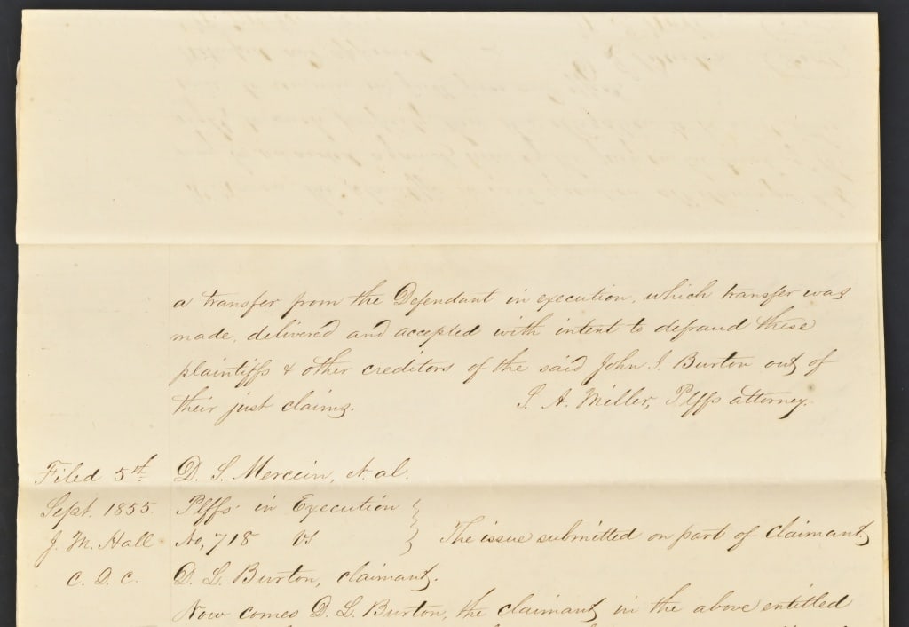 1854 Early Washington County Texas Slave Document - 12