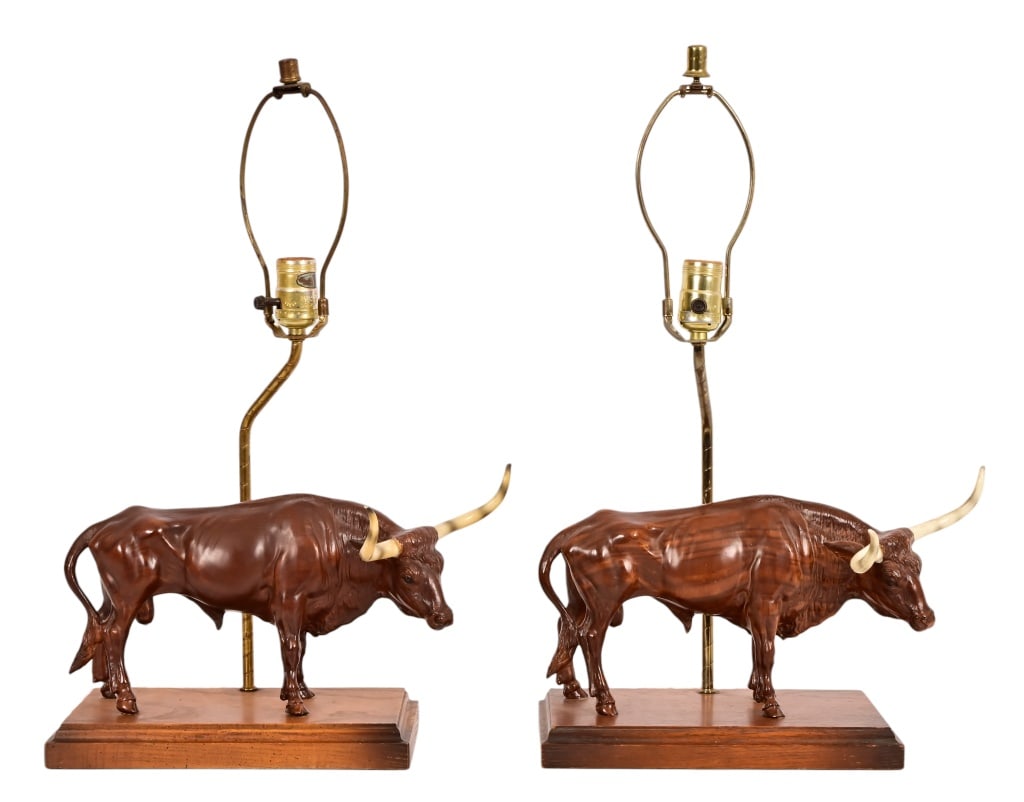 (2) Vintage Longhorn Lamps (1 of 8)