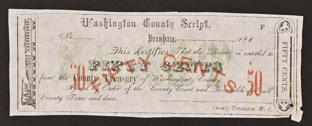 (3) 1860's Washington County Texas Scripts - 3