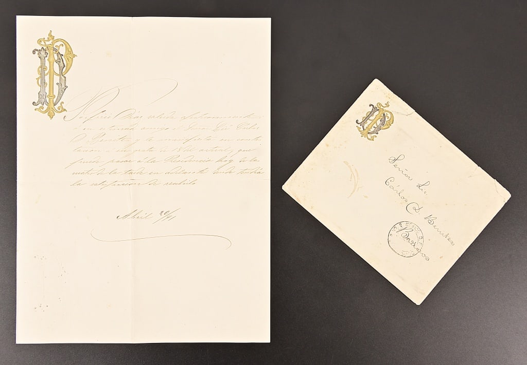 Porfirio Diaz Hand-Written Letterhead & Stationary (1 of 8)