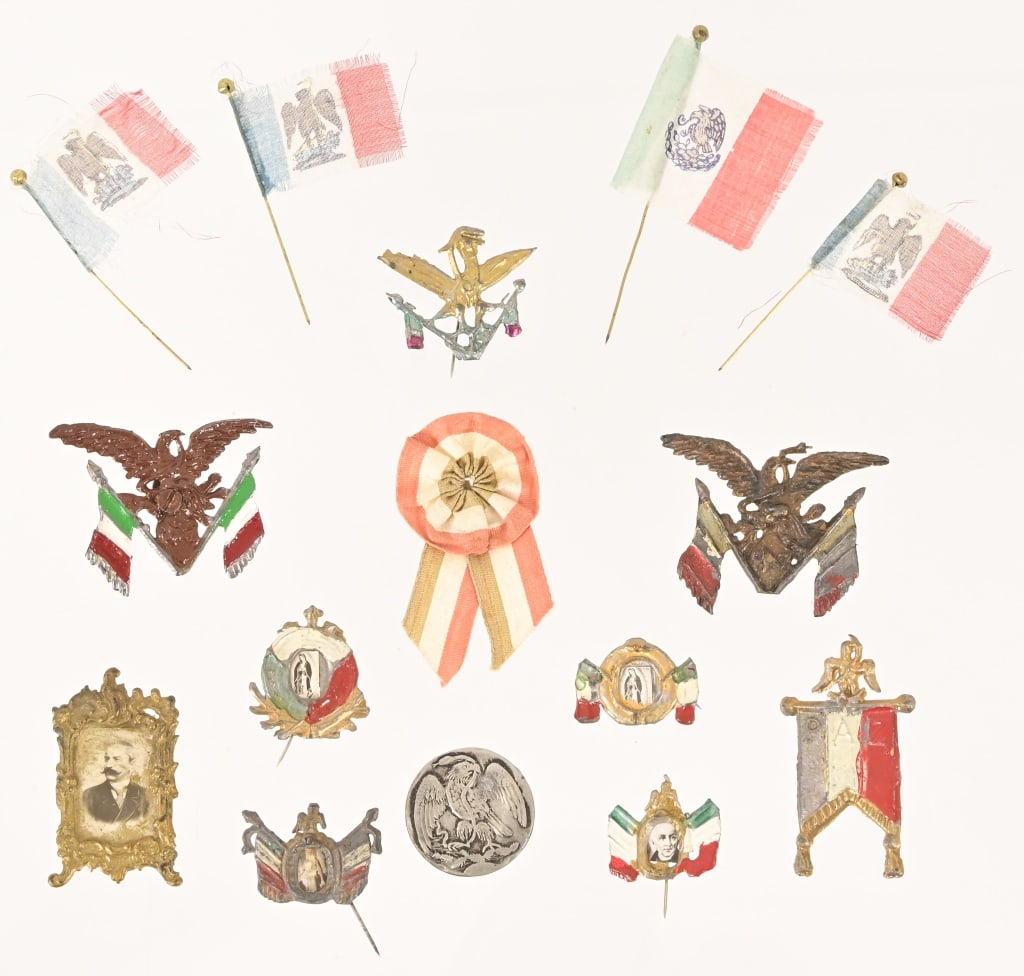 Collection of (15) Mexican Political Pins: From the Applewhite-Clark Collection.