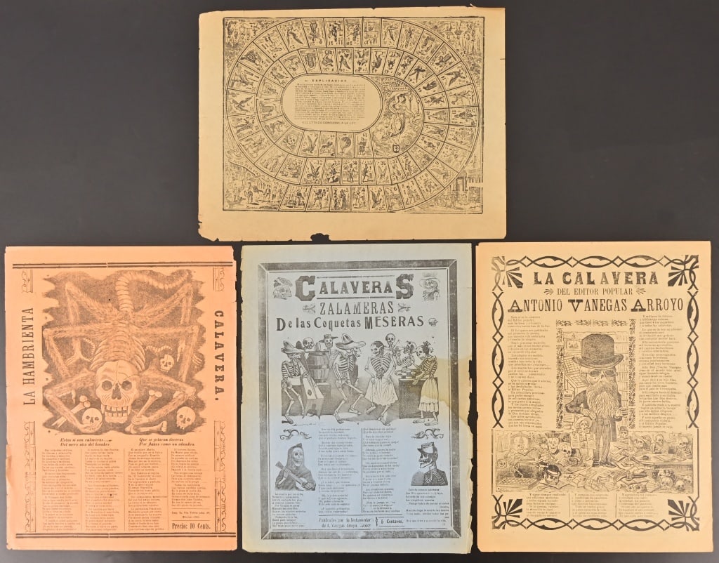 (4)Jose Guadalupe Posada, A. Vanegas Arroyo Print: Rare Early Jose Guadalupe Posada, A. Vanegas Arroyo Print From the Applewhite-Clark Collection.