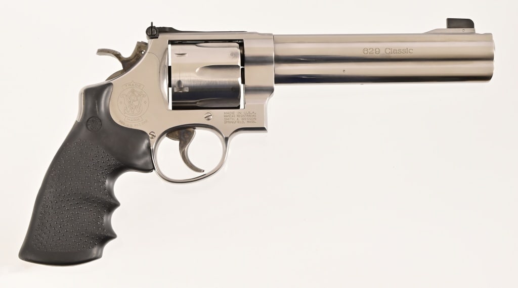 S&W Model 629-4 Classic Revolver .44 Magnum: S/N CBY4735. Stainless finish, 6.5" barrel, target hammer and trigger. Modern