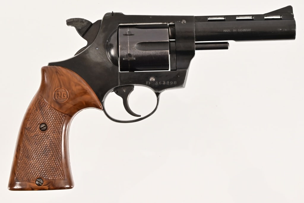Rohm .38 Special Revolver: SN 363298. Made in Germany. 4" ribbed barrel, good bore, working action. Modern.