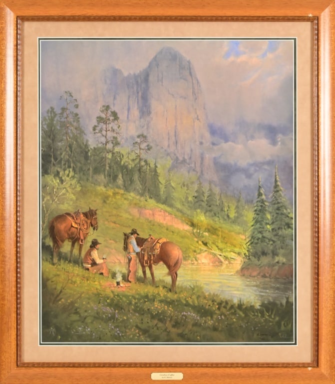 G. Harvey Limited Edition Print. "Cowboy Coffee" (1 of 11)