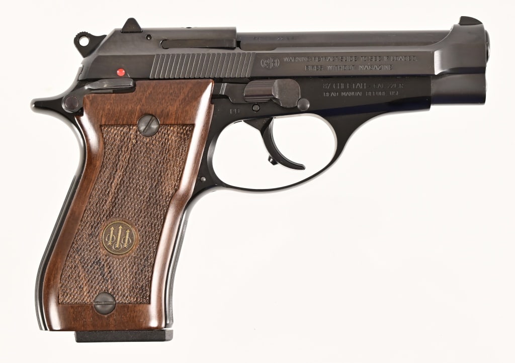 Beretta Model 87 Cheetah Semi-Auto .22LR: S/N C55665U. 4" barrel, very good bore. Excellent condition, wood grips. Modern