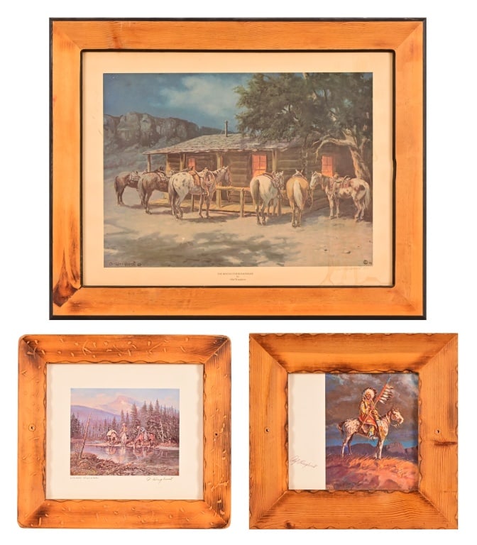 (3) Olaf Wieghorst Signed Prints (1 of 20)
