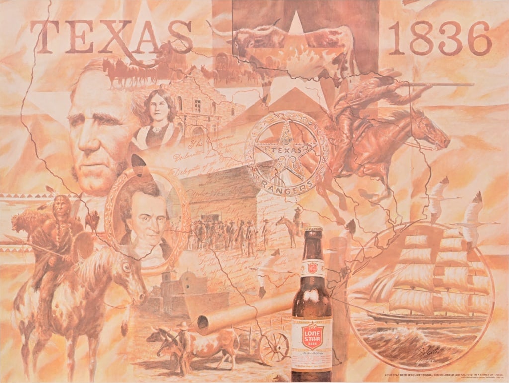 Lone Star Beer Texas Sesquicentennial Poster (1 of 7)