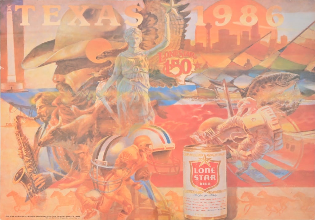 Lone Star Beer Texas Sesquicentennial Poster (1 of 6)