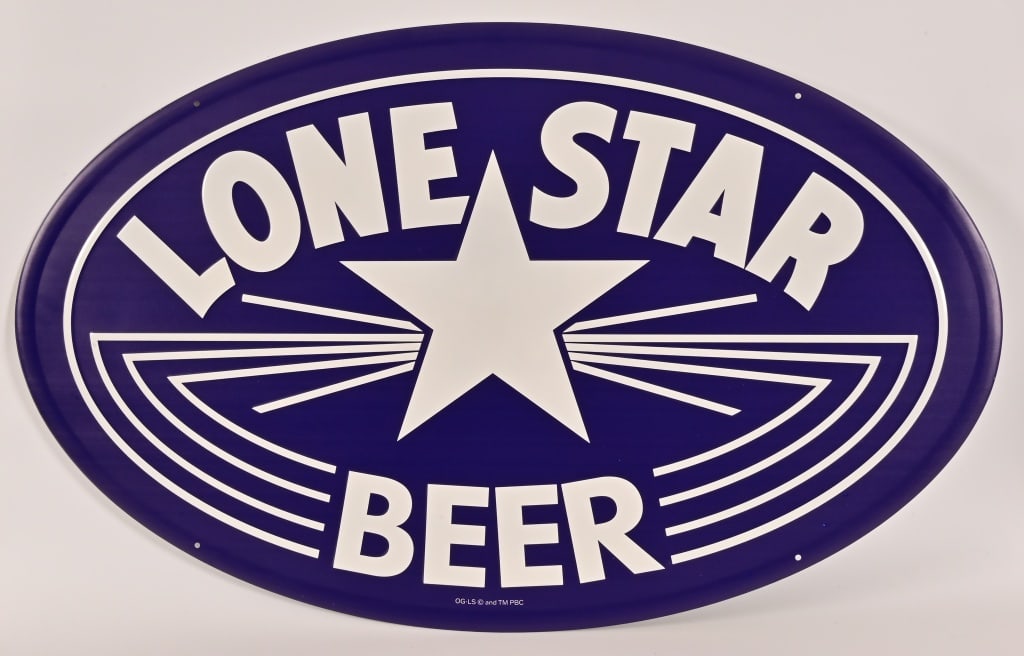 Lone Star Beer Embossed Steel 3ft Sign (1 of 9)