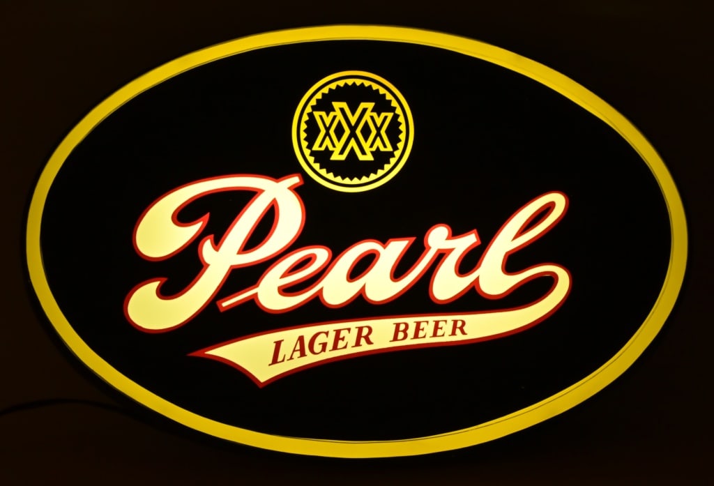 Pearl Beer Advertising Lighted Sign c.1980 (1 of 8)
