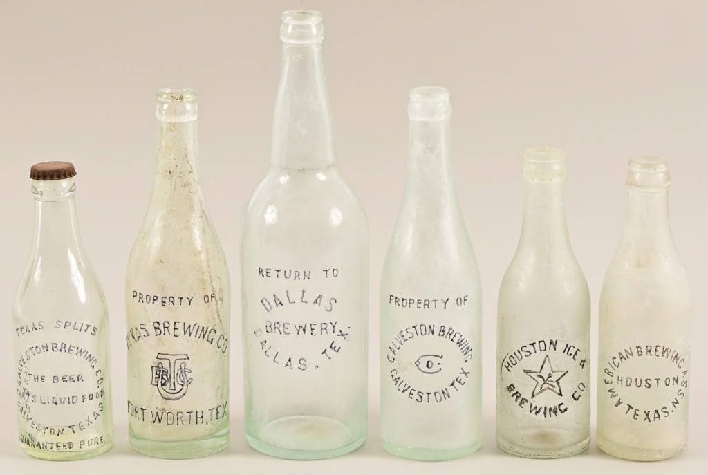 Collection Texas Pre-Prohibition Bottles 1905-1918 (1 of 8)
