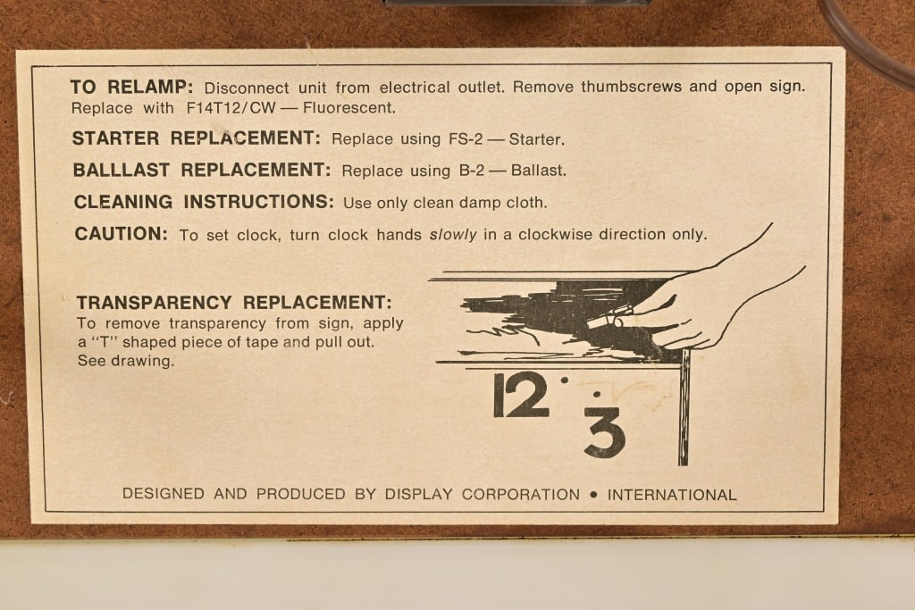 Pearl Beer Lighted Clock - 4