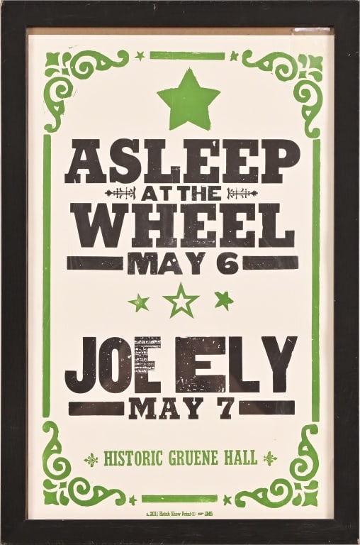 Joe Ely, Asleep At The Wheel Gruene Hall Poster: Joe Ely, Asleep At The Wheel Gruene Hall Poster
