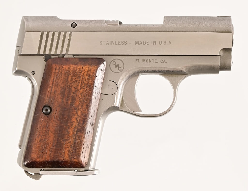 OMC "Back Up" Semi-Auto .380ACP: S/N E07577. 2.5" barrel, decent bore. Stainless in decent condition. Modern.