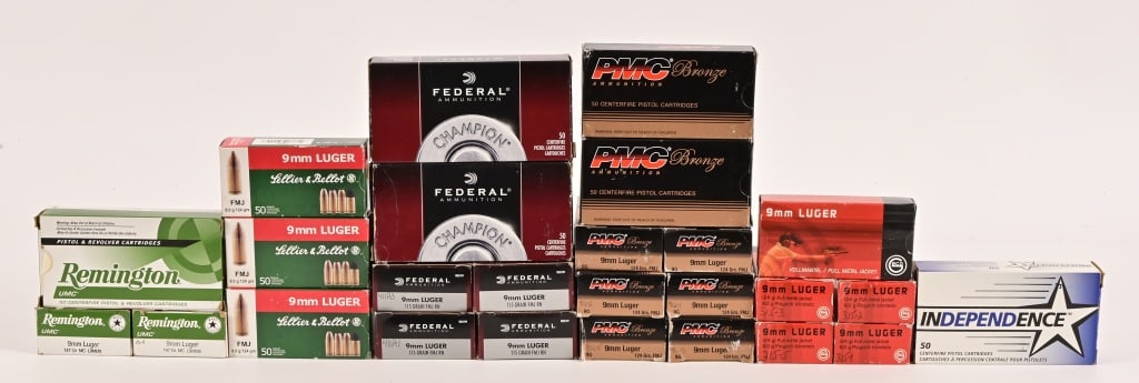(1300 Rounds) Factory 9mm Ammo: (1300 Rounds) Factory 9mm Ammo