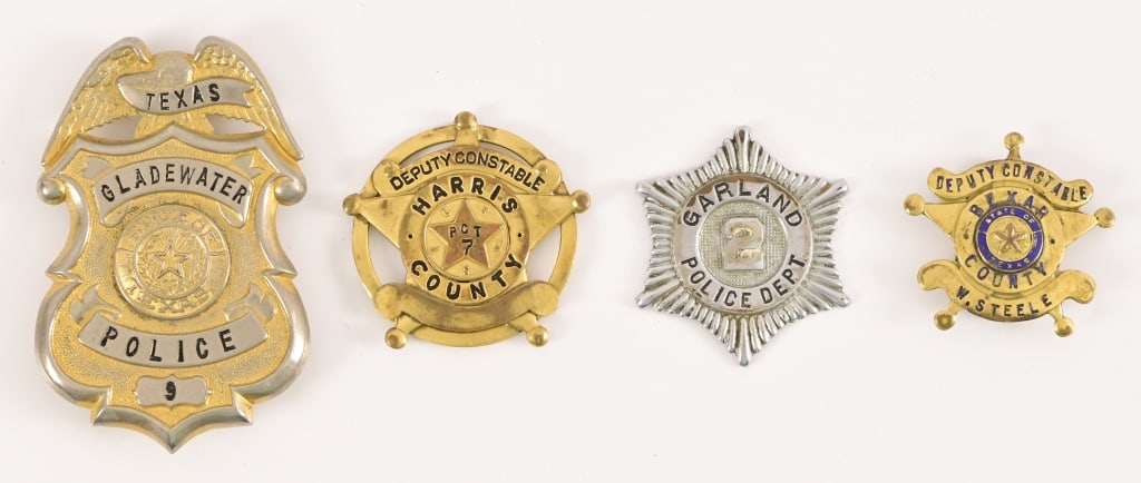 (4) Vintage Texas Law Enforcement Badges (1 of 6)