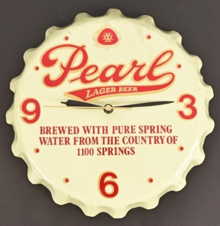 Pearl Beer Advertising Vintage Bottlecap Clock (1 of 9)