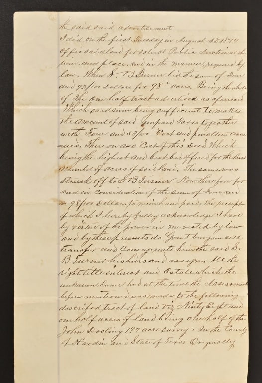 1879 Hardin County Sheriff Document - 3