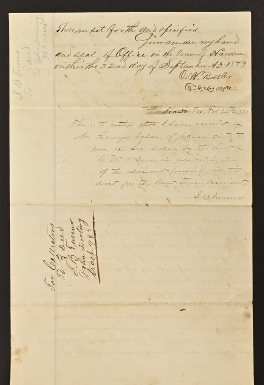 1879 Hardin County Sheriff Document - 6