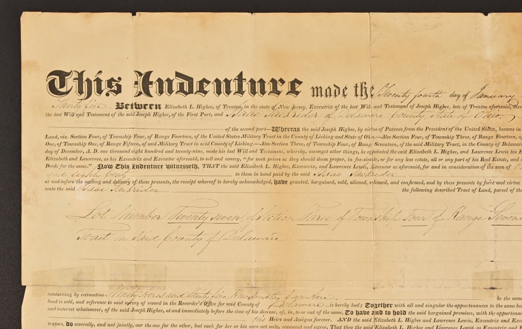 1835 Indenture Document - 2