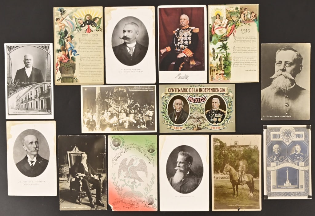 (14) Mexican Revolutionary Figure Post Cards: (14) Mexican Revolutionary Figure Post Cards