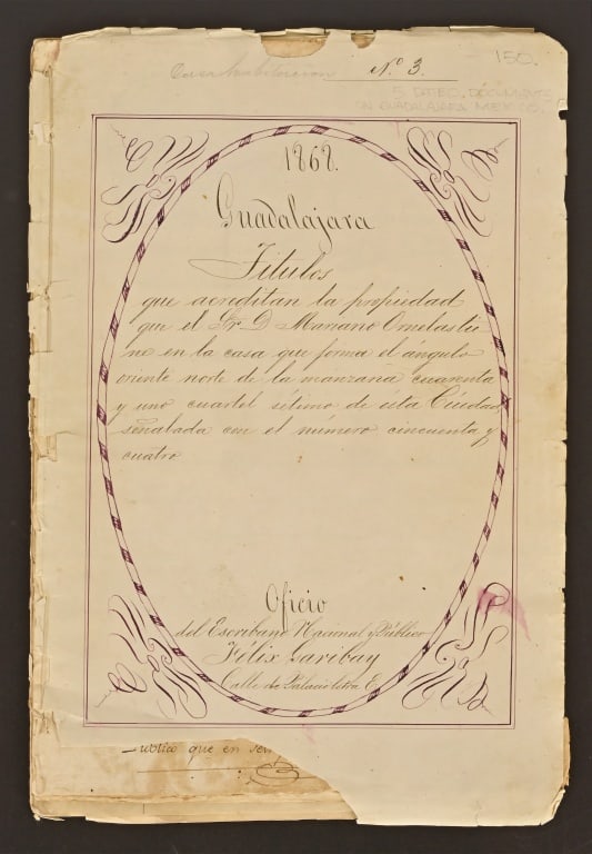 (5) Guadalajara Mexico Documents c.1868: Felix Garibay