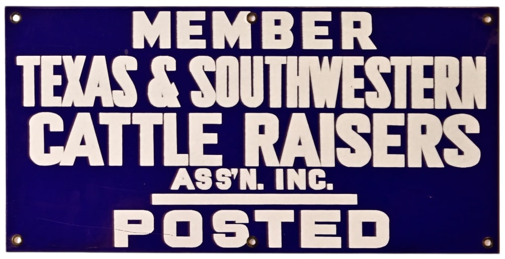 Texas Cattle Raisers Porcelain Sign (1 of 6)