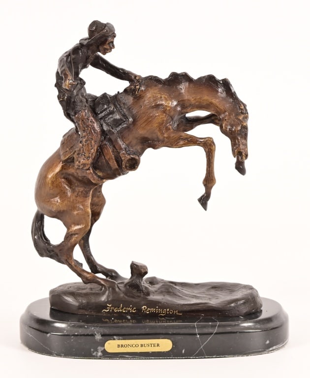 Frederic Remington 'Bronco Buster" Replica Bronze (1 of 9)