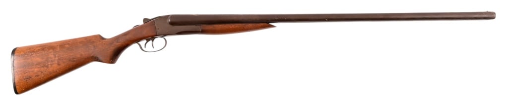 Springfield Arms Co. Double Barrel 16GA: S/N 131668. Side-by-side 30" barrels, bores are fair. Action is tight. Crack on left side of grip. Minor rust on barrels. Modern.