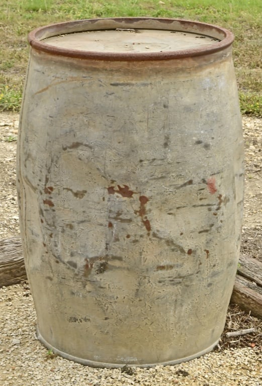 Magnolia Petroleum 50 Gallon Barrel: No. 45435 on top lid. Sold as is where is. Must be picked up at location. Site is within 5 miles of auction house.