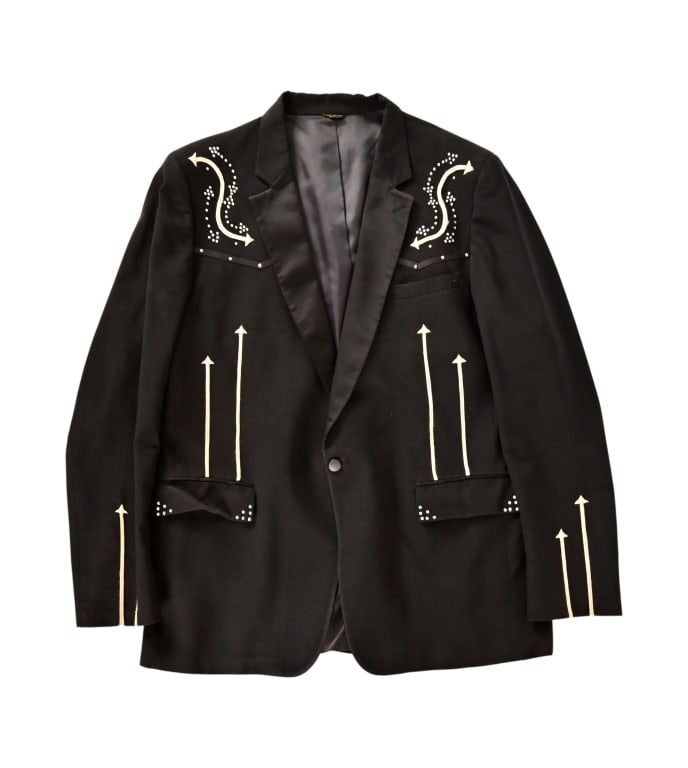 Ray Benson's Custom Stage Worn Western Jacket: Custom made by Donzini. Size 50 EXLONG.