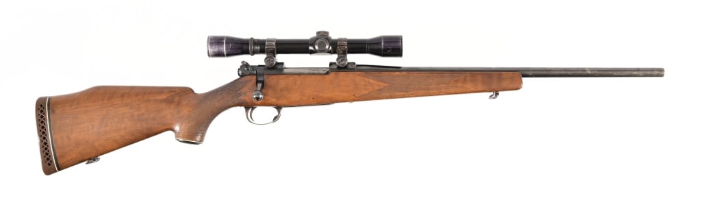 Sako L57 Forester .243 Rifle With Lyman Scope: From the collection of former Mobil Oil President L.H. True 20" barrel. Modern.