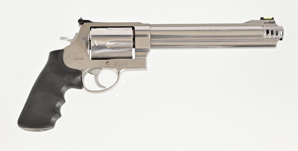 S&W Model 460 XVR .460 Magnum Revolver: S/N DJT6129, 8 1/2" barrel. In original factory case. Modern.