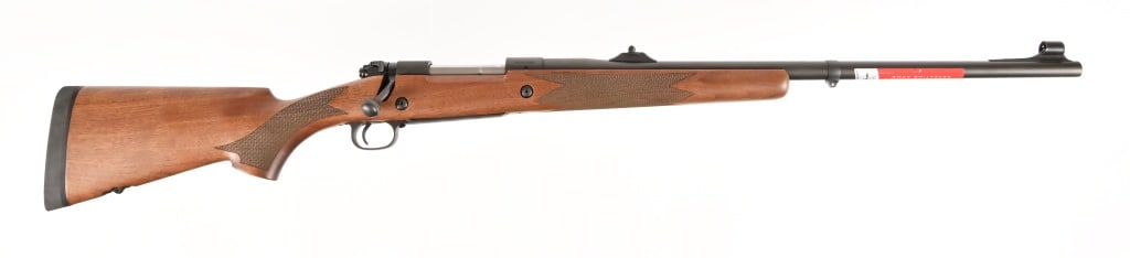 Winchester Model 70 Safari Express .375 H&H Magnum: S/N: PT03926YZ35G. Bolt action rifle, 24" barrel. New Unfired with original barrel sticker. Modern.