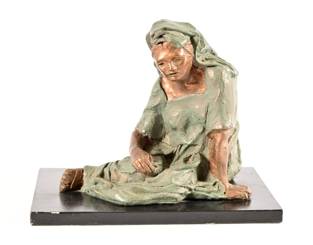 Mexican Senorita Bronze: 12 x 8 x 9 1/2.From the estate collection of former Mobil Oil President L.H. True