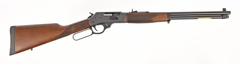 Henry Model H009G 360BH .360 Buckhammer: S/N: BH06082G. Lever action rifle, New unfired. 20" barrel. Modern.
