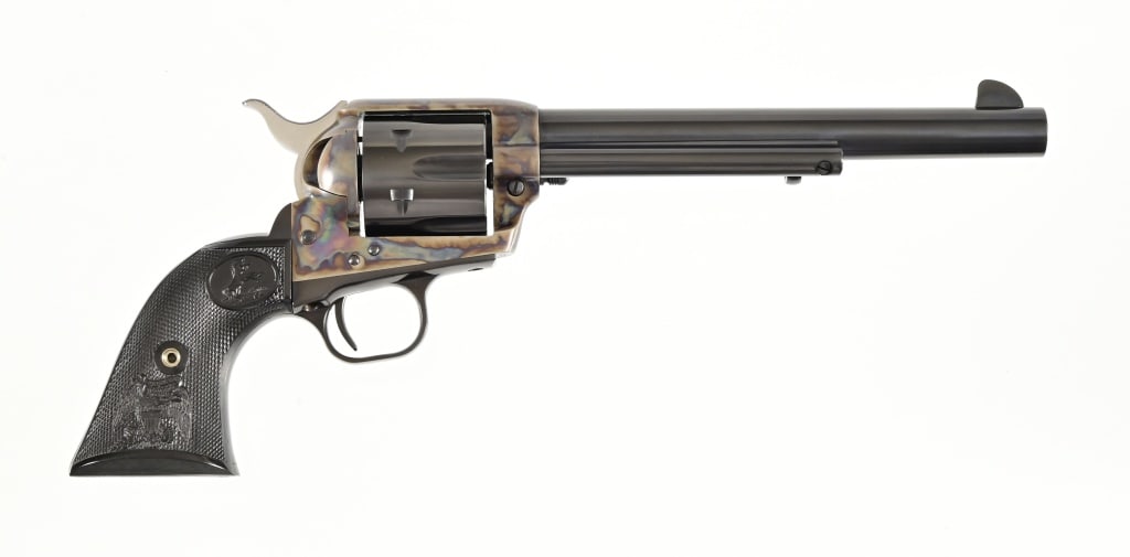 Colt Model 1873 SAA .44 Special Revolver: 7 1/2" barrel, in original Colt box. As new condition. Modern.